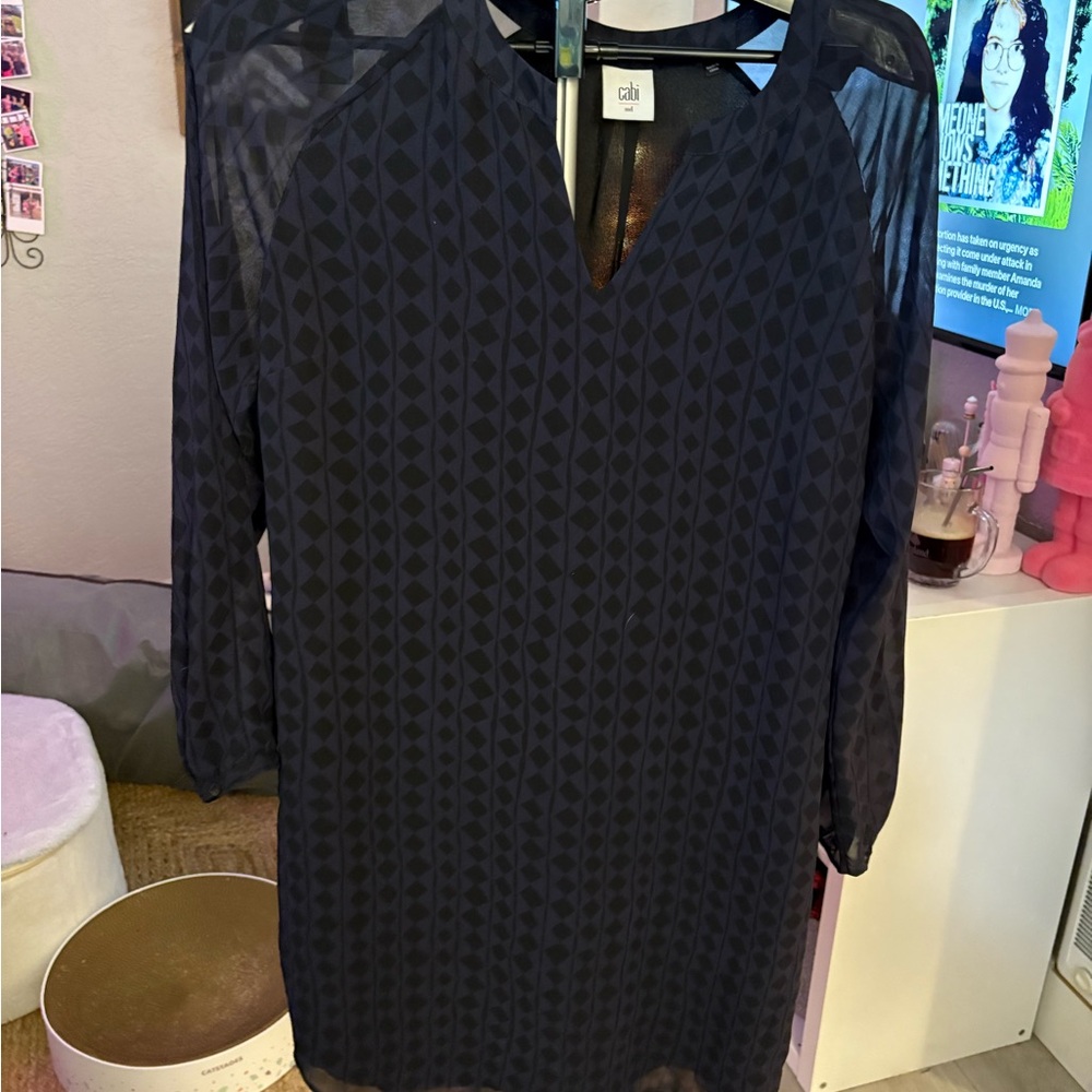 CAbi Black Geometric Women's Dress